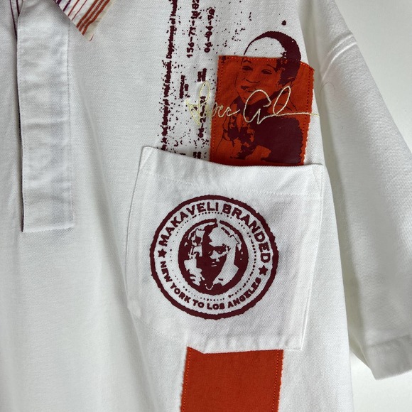 Tupac Shakur Makavelli Brand Polo-Style Shirt, Size Large, Mens - Picture 2 of 9